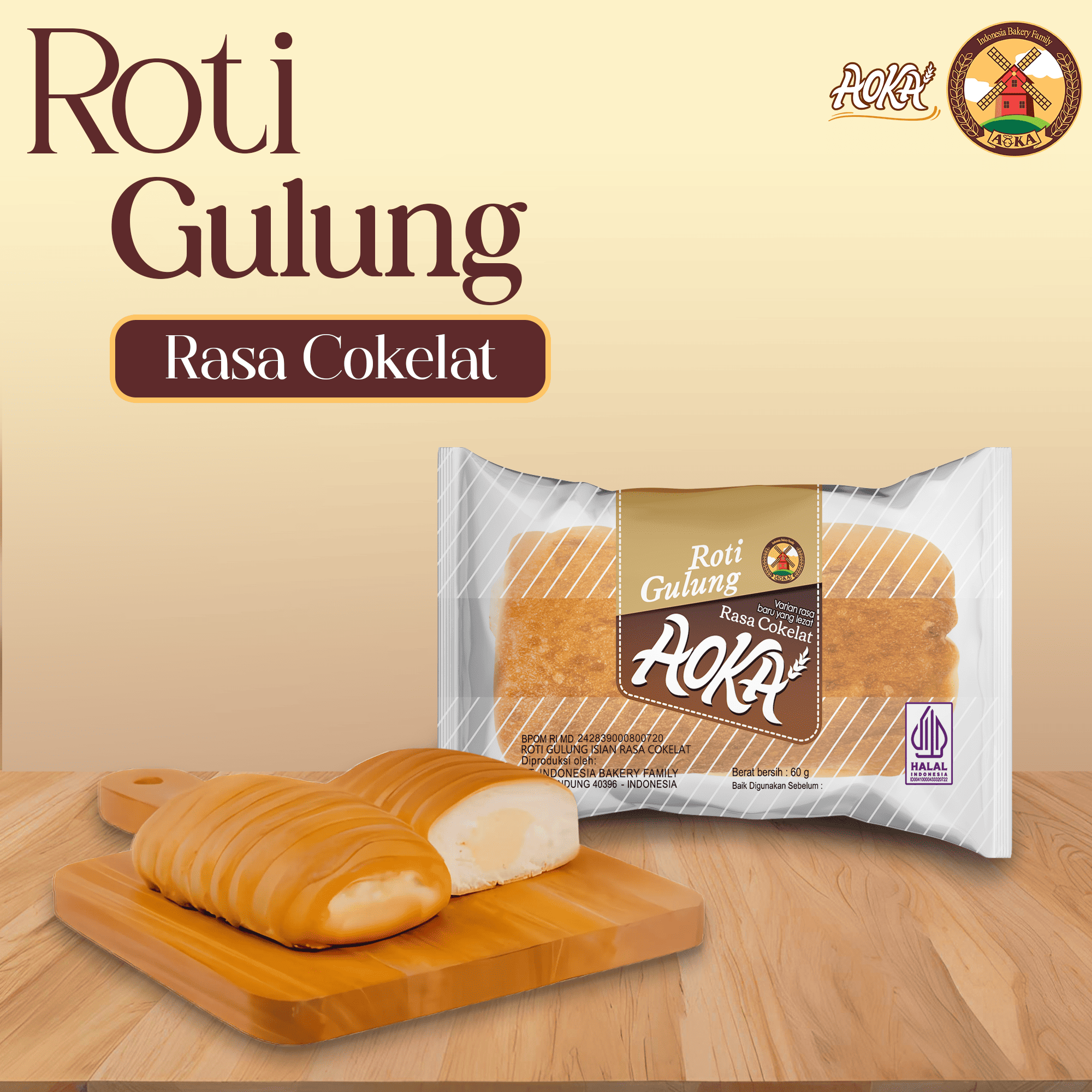 ROTI GULUNG COKELAT